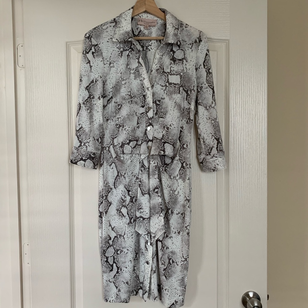 Stretch animal print midi dress